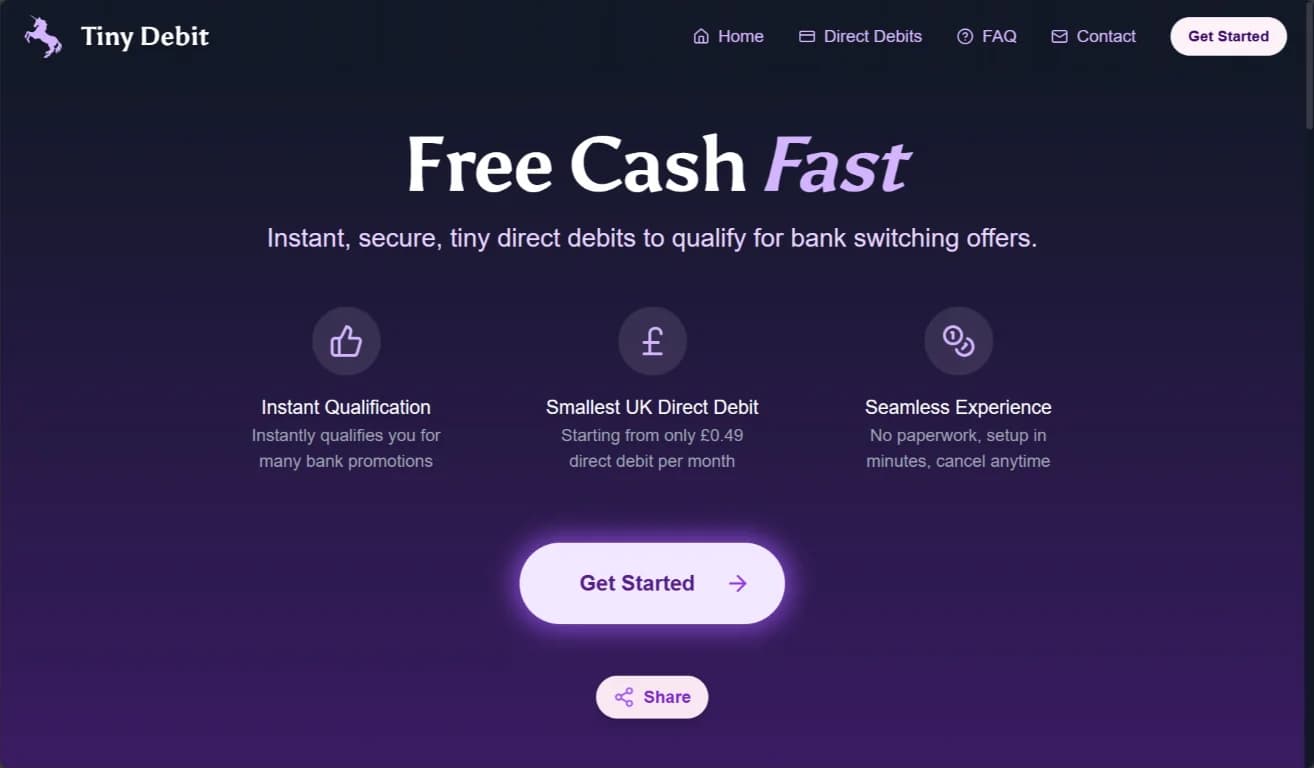 TinyDebit screenshot